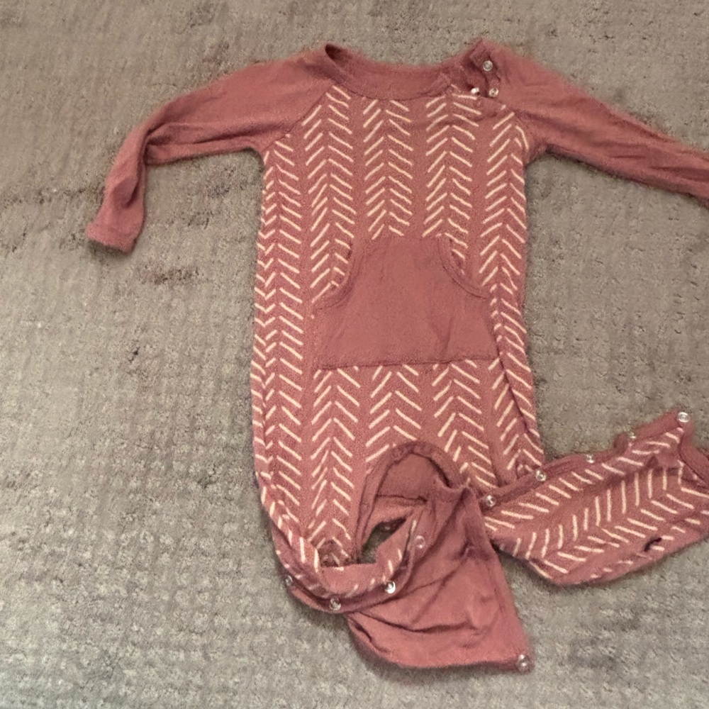 Kyte baby button romper mauve 18-24 months